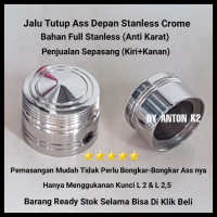TUTUP BAUT JALU AS RODA DEPAN STANLESS VARIASI MOTOR VARIO 160/PCX 160 - Crome Stanless, all Size