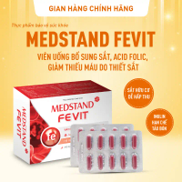 Viên bổ sung sắt, acid folic, vitamin, hỗ trợ tạo hồng cầu, giảm thiếu máu do thiếu sắt MEDSTAND Fev