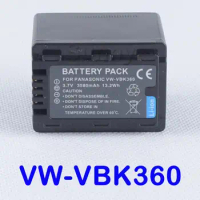 VW-VBK360 Battery for Panasonic HC-V10,HC-V100,HC-V100M, HC-V500,HC-V500M,HC-V700,HC-V700M, HDC-TM55,HDC-TM80,HDC-TM90 Camcorder