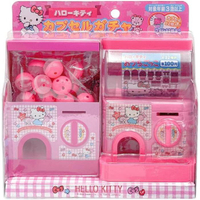 真愛日本 凱蒂貓 kitty 迷你扭蛋機玩具組 小熊糖果粉 扭蛋機 轉蛋 旋轉 玩具 獎勵