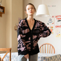 Historical Knitwear Cardigan Unisex Atasan Baju Rajut Pria Wanita