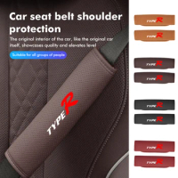 1PCS Car Seat Belt Cover Adjustable Leather Safety Shoulder Pad For Honda Fit Odyssey Legend Passport Stream City Vezel Jazz