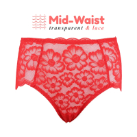 Scelta - Mid Waist Cd Transparan Celana Dalam Wanita Renda Lace Transparent Sexy Sce 1227