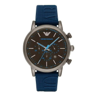 ARMANI手錶 男錶 三眼計時錶 AR11023 美國公司貨 矽膠錶 EMPORIO ARMANI