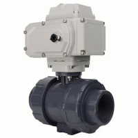 Electric PVC Ball Valve Resistant to Acid and Alkali Corrosion Plastic UPVC Ball Valve for Durability