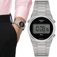 【TISSOT 天梭 官方授權】PRX系列 復古時尚 數位腕錶 / 35mm 禮物推薦 畢業禮物(T1372631105000)