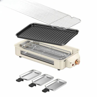 Household Electric Raclette Grill Machine Smokeless Griddle Non-Stick BBQ Pan Bakeware Oven Outdoor Barbecue Skewers Stove