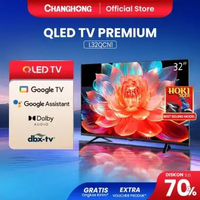 Changhong QLED TV 32 inch HD Dolby Audio Google Play Netflix Youtube Bluetooth USB Google Assistant 