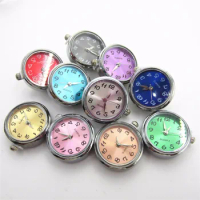 New 6pcs/lot Mix Color Watch Face Click Snap Buttons for 18mm Snap Bracelet&amp;Bangles DIY Snap Jewelry Interchangeable buttons