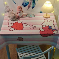 Cute Girl Heart Tablecloth Ins Wind Desk Student Dormitory Bedroom Study Tablecloth Cartoon Children Writing Table Cloth Nappe