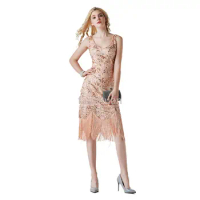 Women New 1920s Evening Bodycon Party Flapper Dress Flapper Great Gatsby Party Charleston Fringe Cocktail Latin Outfits Dresses