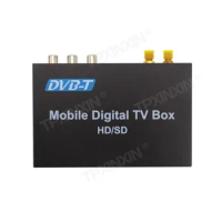 DVB-T BOX For Car Digital TV HD MPEG-4 Tuner Receiver Two Antenna 140-200km/h Two Chip Tuner DVB T2 ISDB-T BOX Car Accessories