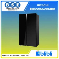 Kulkas Side by Side Hitachi HRSN9552DGBID Kapasitas 525 Liter Kulkas Hitachi Inverter HRSN95 Hitam