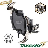 TAKEWAY 黑隼Z手機座（無線充電逆磁浮減震後照鏡防盜版）