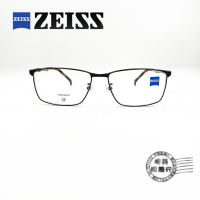 ◆明美鐘錶眼鏡◆ZEISS 蔡司 ZS22121LB  001/紳士黑色方形輕量鏡框/鈦鋼光學鏡架