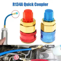 R134A Low High Auto Car Quick Coupler Connector Brass Adapters Car Air Conditioning Refrigerant Adjustable AC Manifold Gauge