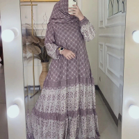 Gamis soft purple brand n2muslimah.official