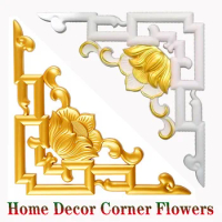 New product 1 roof corner flower background wall pass border decal mirror corner flower Chinese ceiling wall sticker decoration