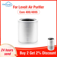Filterhualv Levoit Hepa Filter for Levoit Air Purifier Core 400S Activated Carbon Filter for Levoit Core 400S Hepa Filter Levoit