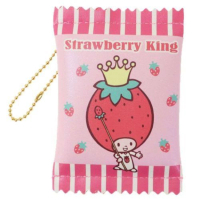 【小禮堂】草莓國王 造型皮質零錢包吊飾 - 復古系列(平輸品)