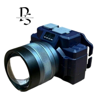 Senter Kepala Zoom Maxpower 100 Watt 3 led (Cahaya Putih, Kuning dan Biru)
