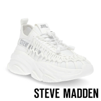 【STEVE MADDEN】PROMENADE 編繩鞋面抽繩老爹鞋(白色)