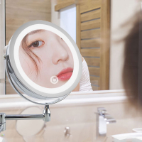 (100 asal terbaik) dinding dipasang cermin bilik mandi membawa cermin solek 10X pembesaran cermin kosmetik cermin dinding cermin sentuh cermin Dimming