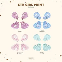 BOHOPANNA - PANNADAILY - STK GIRL PRINT - MITTEN & BOOTIES ONE SIZE SWAN