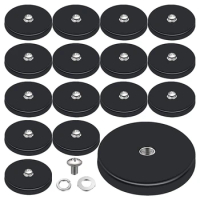 16 Piece Rubber Coated Magnet Neodymium Magnet Base Anti Scratch Magnet With Rubber Coating