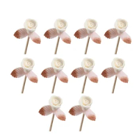 10 Pcs Rattan Reed Sticks Straight Natural Fragrance Reed Diffuser Aroma Oil Diffuser Rattan Sticks with Flower Rose Home