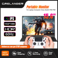 CRELANDER Portable Monitor 15.6 Inch 1920*1080 IPS Second Extender Screen Display For Laptop Computer X-box Switch PS4 PS5