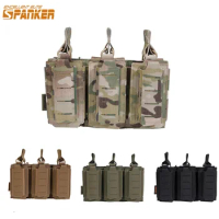 500D Tactical Molle Magazine Pouch Holder Open Top Triple Rifle Pistol Mag Carrier for M4 M16 AK AR Glock M1911