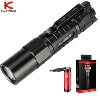 KLARUS XT1A Dual-Switch EDC Tactical Flashlight XP-L HD V6 LED max 1000 Lumen Small Torch USB Rechargeable 14500 li-ion Battery