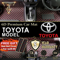 Top Carpet [ TOYOTA SUV PICKUP SPORT ] Live 6D KARPET TOYOTA **Sila pilih model kereta dan warna ** 