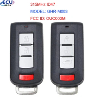 3/4 Button OUC003M FSK 315MHz for Mitsubishi Mirage 2013 2014 2015 2016 2017 2018 2019 Remote Car Key Fob ID47 Chip