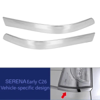 2Pcs Car Rear Tail Light Trim For Nissan Serena C26 ABS Auto Stickers Decorative Accessories