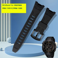 Resin watchband for C-ASIO ProTek watch prg-110y / C / prw-1300y resin silicone watch strap accessories men's wristband chain