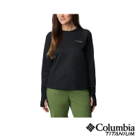 【Columbia 哥倫比亞】女款-鈦 Summit Valley超防曬UPF50快排長袖上衣-黑色(UAE51640DY/IS)