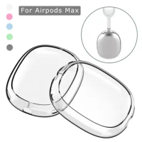 Soft TPU Wireless Headphones Case For Airpods Max Protective Case Transparent Cover Shockproof Anti-Scratch Clear Cover Shell