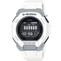 【CASIO 卡西歐】卡西歐G-SHOCK鬧鈴多時區藍芽智慧錶-白(GBD-300-7)