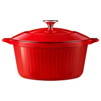 Suitable for Enamel Pot Cast Iron Soup Pot Household Steaming Boiling Stewing Small Steamer Stew Pot Soup