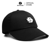 BOYSCODE Topi Baseball Distro Polo Cap Pria Wanita BIG LOGO Hitam / Topi Golf / Topi Basic Casual