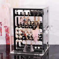 首飾盒新品亞克力項鍊耳環耳夾耳鉤耳垂展示架多層公主款韓國飾品收納盒