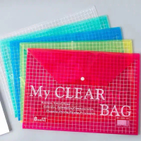 A4 Button File Folder File Bag Office Document Folder Student Stationery Bag Filling Organizer A4 Pa
