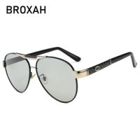 Retro Polarized Sunglasses for Men Photochromic Glasses Driving Eyewear Women 2024 Metal Frame Sunglass Ladies Oculos