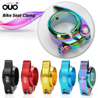 OUO Dahon Folding Bike Seatpost Clamp 40mm 41mm Quick Release Aluminum Alloy BMX QR Seat Post Clamp Saddle Tube Clip BMX Parts