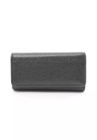 Louis Vuitton 二奢 Pre-loved Louis Vuitton Multicle 4 taiga Ardoise 4 ring chain key case leather black