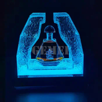 OEM Acrylic metal XO Martell holder glorifier VIP display shelf color changing LED bottle presenter for Lounge bar nightclub