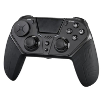 Wireless Bluetooth Controller for PS4/PS4 Slim/Pro Game Console Joystick Gamepad with Turbo Programmable Button-Black