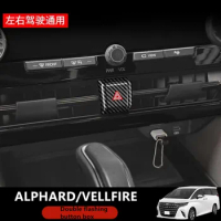 Suitable for the 24 year Toyota Alphard Vellfire 40 series center console dashboard dual flashing carbon fiber decorative frame